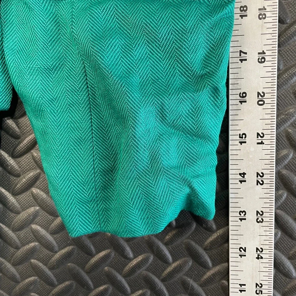 Vintage Jos. A. Bank Turquoise Green‎ One Button Blazer Jacket Women's Size 10